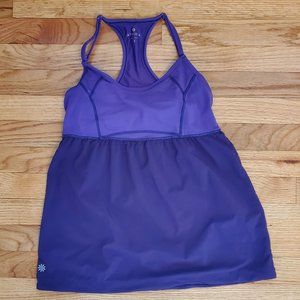 Athleta tank top with shelf bra and adjustable straps